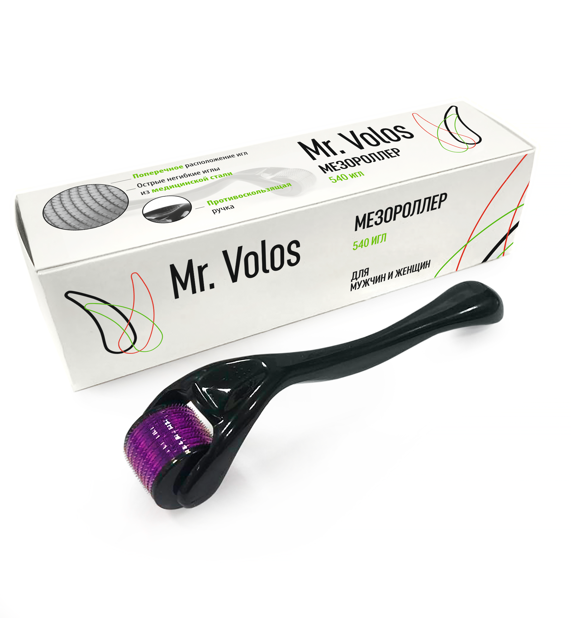 

Мезороллер Mr. Volos 1 мм иглы + кейс для хранения