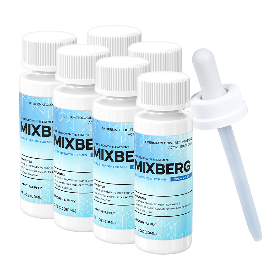 Миноксидил Mixberg 5%, 6 флаконов + оригинальная пипетка - фото 1