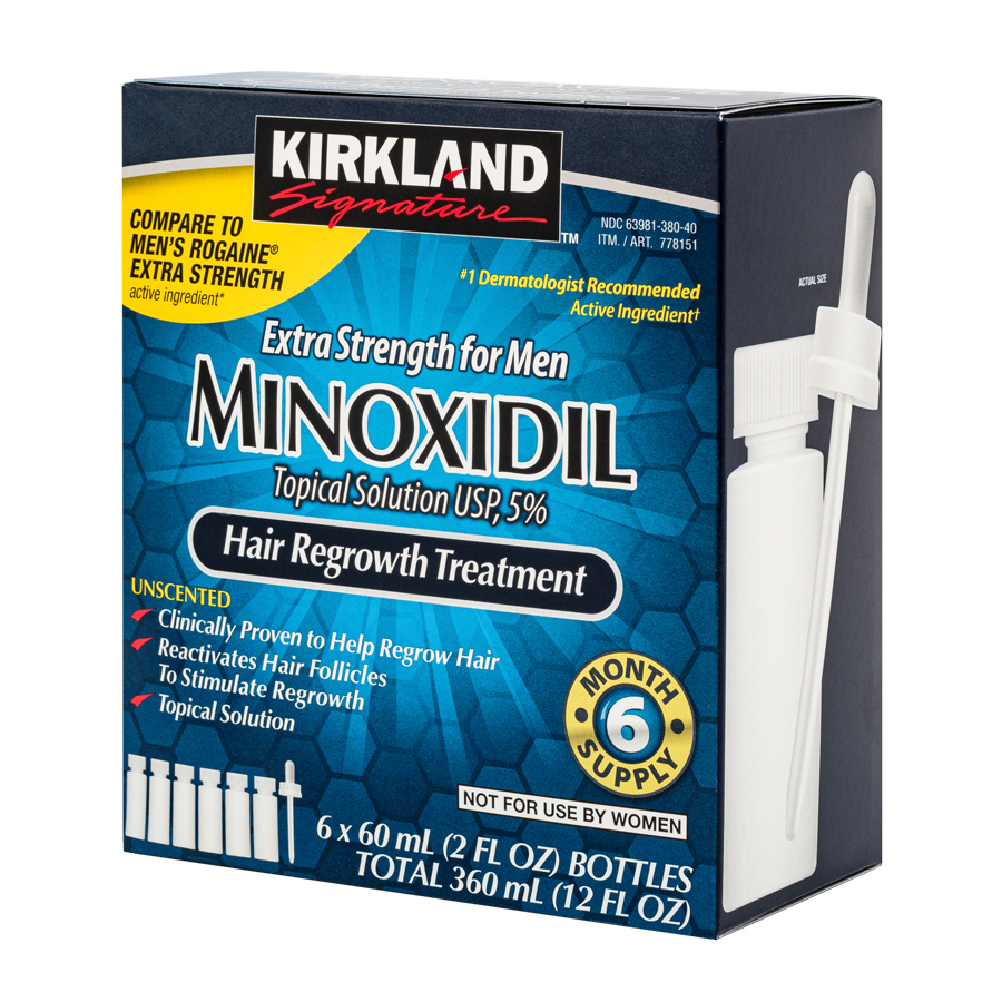 Миноксидил Киркланд 5% - 6 флаконов, оригинальная пипетка - фото 1