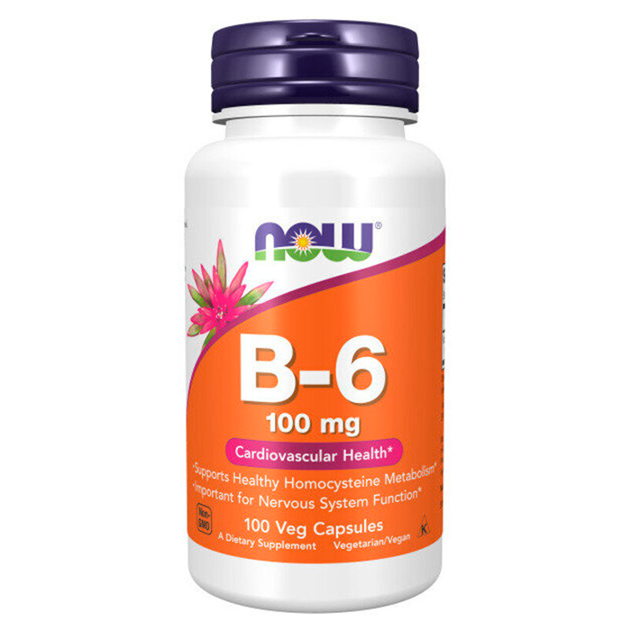Витамин B-6 NOW, 100 мг, 100 капс