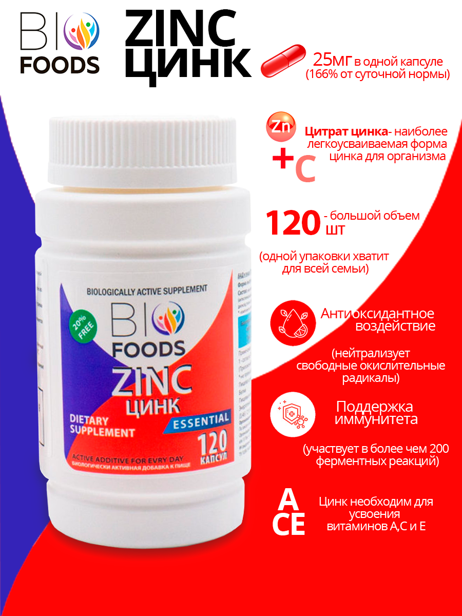 25 zn. Bio foods цинк. Добавки цинка. Цинк БАД. Биоактивная добавка Bio foods Zinc.