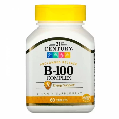 Комплекс витаминов B-100 Complex 21st Century, 60 таб