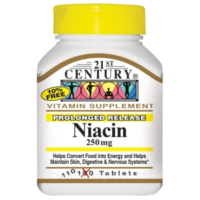 21st Century - витамин B-3, 250 мг, 110 таб (ниацин - никотиновая кислота)