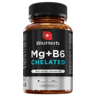 Магний хелат + B6 BioHerb, 120 капс