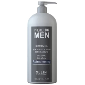 Шампунь для волос и тела освежающий OLLIN Professional, 1000 мл шампунь для волос и тела освежающий ollin professional premier for men 1000 мл