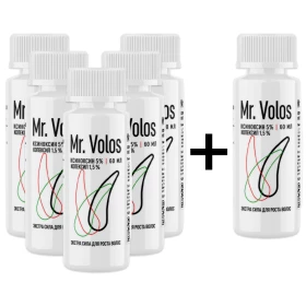 mr volos лосьон для стимуляции роста волос ксиноксин 5% копексил 1 5% 1 флакон Лосьон для стимуляции роста волос Mr. Volos - 6 флаконов