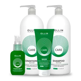 цена OLLIN CARE Набор для интенсивного восстановления волос